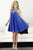 Tiffany Homecoming - Bejeweled Halter Neckline A-line Short Dress In Blue