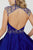 Tiffany Homecoming - 27067 Scroll Illusion Plunging Sweetheart Dress in Blue