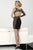 Tiffany Homecoming - Beaded One Shoulder Long Sleeve Dress 27090 In Black