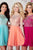 Tiffany Homecoming - Embroidered Illusion Bateau Neck Chiffon A-line Dress 27097 In Green and Pink