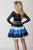 Tiffany Homecoming - Off-Shoulder Lace Two Piece Dress 27099 In Blue and Black