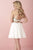 Tiffany Homecoming - Embroidered Two Piece Short Halter Dress 27111  In White Multi