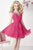 Tiffany Homecoming - Short Beaded Neck A-Line Dress 27118 In Pink