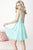 Tiffany Homecoming - Short Beaded Neck A-Line Dress 27118 In Blue