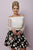 Tiffany Homecoming - Two Piece Lace Off-Shoulder Dress 27123 In White and Multi-Color