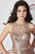 Tiffany Homecoming - Sequined Jewel Illusion Sheath Cocktail Dress 27316 In Gold