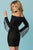 Tiffany Homecoming - 27181 Fringed Long Sleeve Off Shoulder Two-Piece Dress In Black