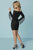 Tiffany Homecoming - 27181 Fringed Long Sleeve Off Shoulder Two-Piece Dress In Black