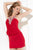 Tiffany Homecoming - 27894 Bedazzled Halter Jersey Sheath Dress In Red