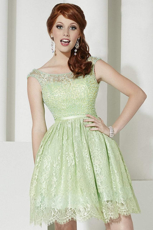 Tiffany Homecoming - Charming Lace Cocktail Dress 27905 in Green