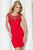 Tiffany Homecoming - Elegant Fitted Short Dress 27963 in Red