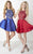 Tiffany Homecoming - Two Piece Embellished Satin Dress 27126 In Blue and Red