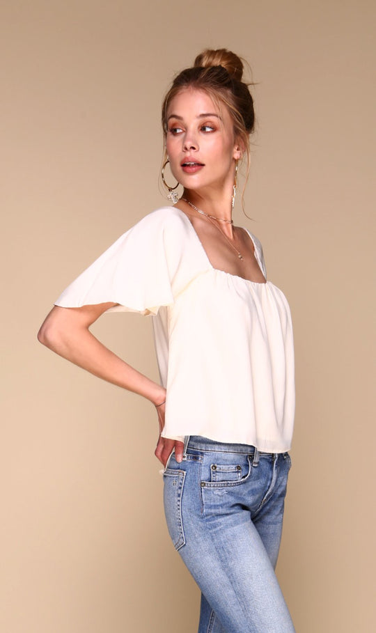 Harlow Top I Ivory / Black