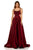 Sherri Hill - 52457 Scoop Strappy Bandeau A Line Dress In Red