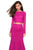 La Femme - 27601 Two-Piece Allover Lace Long Sleeve Evening Gown In Pink