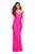 La Femme - 27501 Ruched Sweetheart Jersey Trumpet Dress In Pink