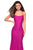 La Femme - 27565 Allover Lace Sleeveless Strappy Back Mermaid Gown In Pink