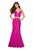 La Femme - 27589 Two Piece Lace Stretch Jersey Mermaid Dress In Pink