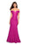 La Femme - 27613 Off-Shoulder Fitted Mermaid Evening Dress In Pink