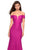 La Femme - 27613 Off-Shoulder Fitted Mermaid Evening Dress In Pink