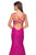 La Femme - 27623 Strappy Low Back Lace Mermaid Gown In Pink