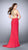 La Femme - Elegant Beaded High Neck Jersey Dress 23962 in Red