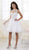 Damas - 52428 Metallic Lace Jewel Neck Tulle A-line Dress
