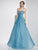 Studio 17 - 12576 Beaded Sweetheart A-line Dress in Blue