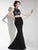 Studio 17 - 12577 Two Piece High Neck Trumpet Gown in Black