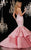 Panoply - 44273 Strapless Beaded Two Tiered Mermaid Gown in Pink