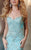 Panoply - 44274 Strapless Beaded Swirl Evening Gown in Blue