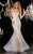 Panoply - 44274 Strapless Beaded Swirl Evening Gown in White