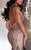 Panoply - 44279 Keyhole Halter Beaded Evening Gown in Black and Red