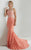 Tiffany Homecoming - 46021 Beaded Illusion Jersey Long Gown in Orange