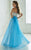 Tiffany Homecoming - 46024 Strapless Embellished Evening Gown in Blue