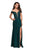 La Femme - 27097 Lace Applique Off-Shoulder Sheath Dress In Green
