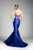 Cinderella Divine Strapless Vivid Floral Ornate Mermaid Gown HW06 In Royal