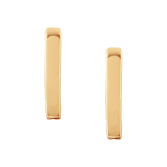 Tresor Collection - Plain Gold Huggies in 18K Yellow Gold