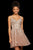 Sherri Hill - 53098 Trailing Lace Appliqued Short A Line Dress In Neutral