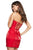 Sherri Hill - 53087 Strapless Lace-up Back Short Fitted Dress In Red