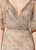 Ivonne D for Mon Cheri - 219D72W Embroidered Deep V-neck Sheath Dress In Gold