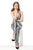 Jovani - 64578 Long Sequined Jumpsuit In Silver