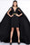 Ieena Duggal  - Cap Dress Style 25498I in Black and Gold