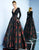 Ieena Duggal  - 62878i Long-Sleeved Floral Pleated Long Dress in Multi-color