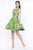 Ieena Duggal  - V Neck Dress Style 8875I in Green