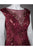 Ignite Evenings - 3399 Cap Sleeve Floral Sequined Mermaid Gown In Red