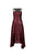 Ignite Evenings - 3793 Illusion Bateau Embroidered High Low Gown In Black and Red