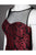 Ignite Evenings - 3793 Illusion Bateau Embroidered High Low Gown In Black and Red