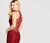 Ellie Wilde - EW118007 Illusion Bejeweled Racerback Mermaid Gown In Red