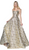 Cinderella Divine - KC19064 Strapless Brocade Sweetheart Ballgown In Gold